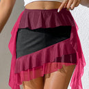 Prive Skort de dos tonos bajo asimetrico