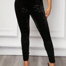 SXY Pantalones Pitillo De Terciopelo Con Pliegues Para Atuendo De Fiesta Y De Nochevieja