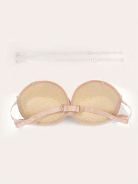 1 Pieza Sujetador Con Copa Pequena Transparente Para Mujer Y Correa De Hombro De Silicona Antideslizante, Adecuado Para Fiestas