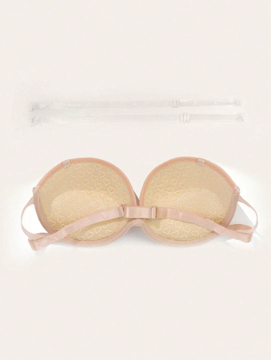 1 Pieza Sujetador Con Copa Pequena Transparente Para Mujer Y Correa De Hombro De Silicona Antideslizante, Adecuado Para Fiestas