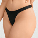 Leisure Tanga Negra Comoda Para Mujeres