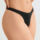 Leisure Tanga Negra Comoda Para Mujeres