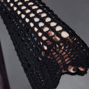 ROMWE Goth Sudadera Acortada Con Huecos Sin Sujetador