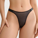 Leisure Tanga de cintura con cinta con letra
