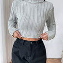 EZwear Sueter Corto De Cuello Alto Para Mujer