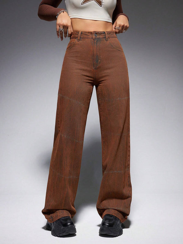 EZwear Jeans vintage de pierna ancha