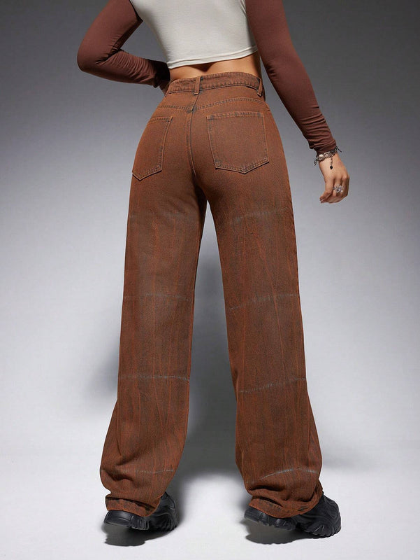 EZwear Jeans vintage de pierna ancha