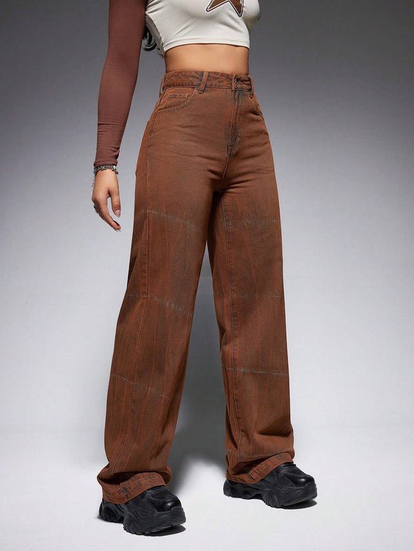 EZwear Jeans vintage de pierna ancha