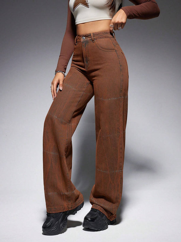 EZwear Jeans vintage de pierna ancha