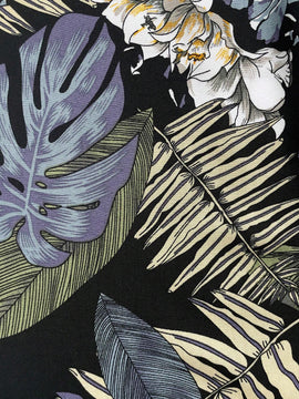 VCAY Pantalones zanahoria con estampado tropical