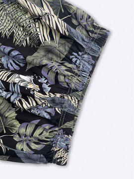VCAY Pantalones zanahoria con estampado tropical