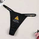 Sexy, Comodas Y Modernas Tangas De Impresion Decoradas Con Metal Para Mujeres