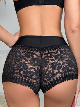 Pantalones Cortos Con Encaje Para Mujer Estilo Boyshorts