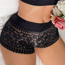 Pantalones Cortos Con Encaje Para Mujer Estilo Boyshorts