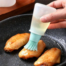 Cepillo de silicona para botella de aceite de barbacoa con - Resistente al calor, fácil de limpiar y adecuado, para acampar al aire libre, picnic, utensilios de cocina para barbacoa Accesorios Eid Al-Adha Mubarak