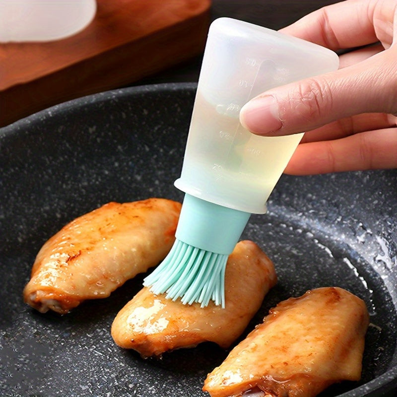 Cepillo de silicona para botella de aceite de barbacoa con - Resistente al calor, fácil de limpiar y adecuado, para acampar al aire libre, picnic, utensilios de cocina para barbacoa Accesorios Eid Al-Adha Mubarak