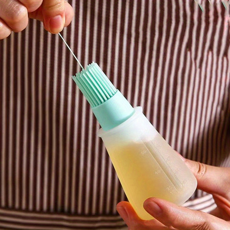 Cepillo de silicona para botella de aceite de barbacoa con - Resistente al calor, fácil de limpiar y adecuado, para acampar al aire libre, picnic, utensilios de cocina para barbacoa Accesorios Eid Al-Adha Mubarak
