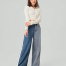 Forever 21 Jeans De Pierna Recta Para Mujer Con Bolsillos Inclinados En Color En Contraste