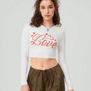 Forever 21 Top Largo Con Mangas Largas Recortadas E Impresion De Letras