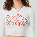 Forever 21 Top Largo Con Mangas Largas Recortadas E Impresion De Letras