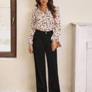 LUNE Jeans unicolor con parche de bolsillo de pierna ancha