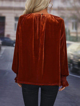 Clasi Blusa de manga con volante fruncido