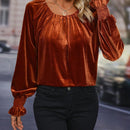 Clasi Blusa de manga con volante fruncido