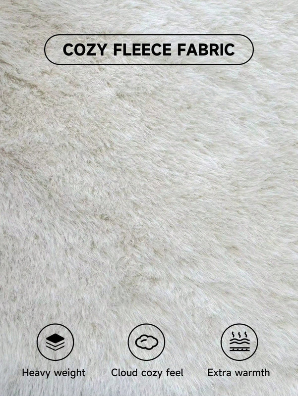Frenchy sudadera con capucha de forro polar de peluche de unicolor informal para mujer para otono/invierno