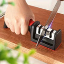 Afiliador Profesional de 3 Etapas - con Mango Antideslizante, Afilado Rápido y Duradero - Colores y Rojo, Construcción Resistente, Ideal para Cocina y BBQ, Regalo Perfecto para el Día del Padre, Herramienta Esencial de Cocina, Diseño Elegante, Material R