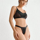 Leisure Tanga de malla en contraste