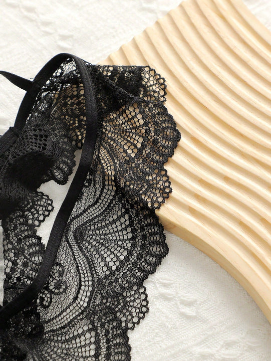 Conjunto de lenceria con encaje con aro