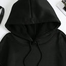 Essnce sudadera con capucha de manga larga de ajuste regular para mujer con estampado grafico de lema de mariposa y relampago para otono/invierno