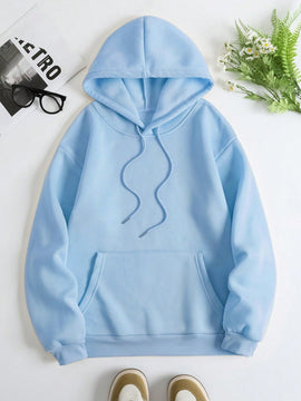 Essnce sudadera con capucha de manga larga de ajuste regular para mujer con estampado grafico de lema de mariposa y relampago para otono/invierno