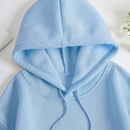 Essnce sudadera con capucha de manga larga de ajuste regular para mujer con estampado grafico de lema de mariposa y relampago para otono/invierno
