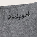 Essnce 2 piezas Pantalones con estampado de letra de cintura ancha
