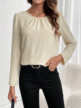 LUNE Blusa de lunares con cordon trasero