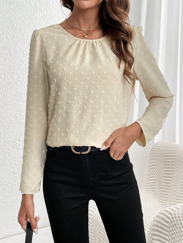 LUNE Blusa de lunares con cordon trasero