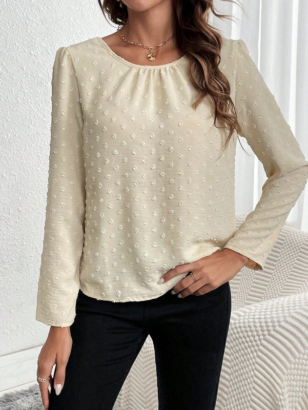 LUNE Blusa de lunares con cordon trasero