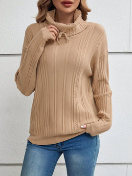 EMERY ROSE Sueter De Cuello Alto De Manga Larga Para Mujer