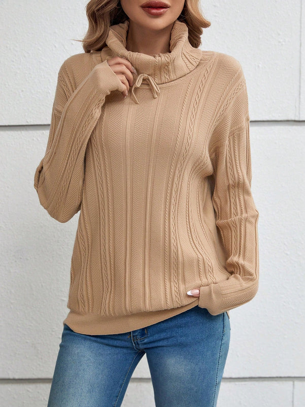 EMERY ROSE Sueter De Cuello Alto De Manga Larga Para Mujer