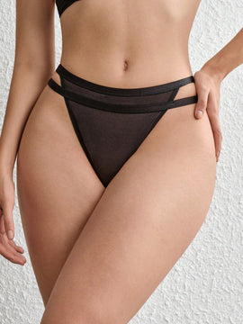 Leisure Tanga unicolor de cintura con abertura