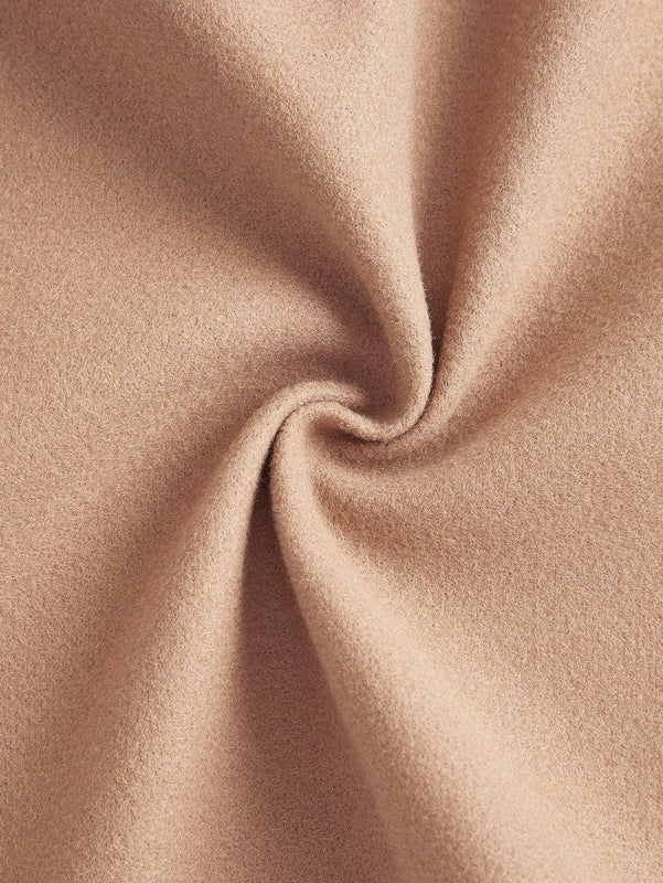Vintamour abrigo capa elegante con cuello de pie de unicolor para mujer, para otono/invierno