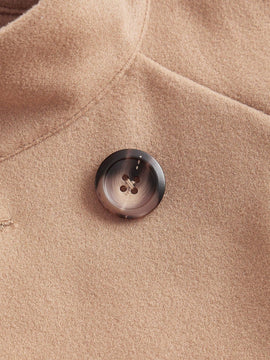 Vintamour abrigo capa elegante con cuello de pie de unicolor para mujer, para otono/invierno