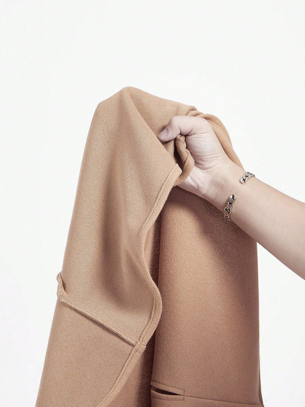 Vintamour abrigo capa elegante con cuello de pie de unicolor para mujer, para otono/invierno