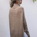 LUNE Jersey cuello alto de manga raglan bajo con abertura