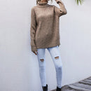LUNE Jersey cuello alto de manga raglan bajo con abertura