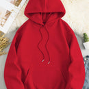 Icon sudadera con capucha termica con bolsillo tipo canguro, cordon y grafico de eslogan y labios, disfruta de tu tiempo personal, por favor manten la voz baja, hazte una taza de cafe