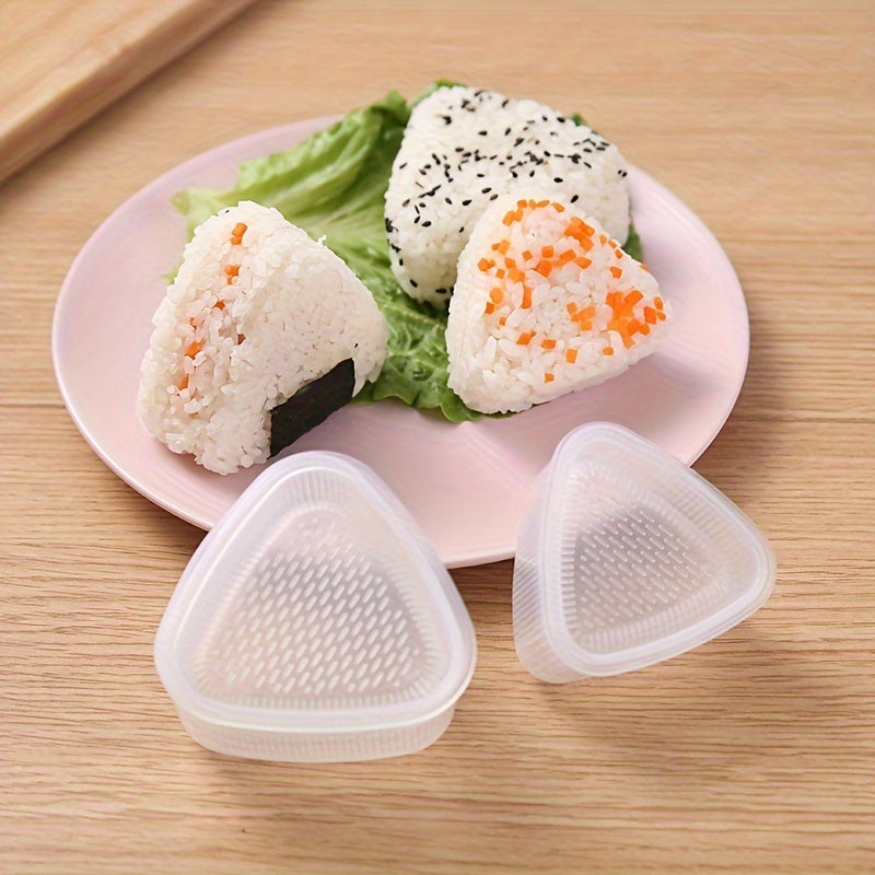 1/2 piezas, Molde de Sushi, Molde de Hacedor de Sushi Triangular, Molde Creativo de Onigiri, Molde de Bola de Arroz de Grado Alimenticio, Caja de Bento de Sushi Portátil para Exteriores, Caja de Almuerzo de Picnic, Herramientas de Cocina, Accesorios de C