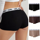 3 piezas Boyshorts de cintura con cinta con letra