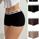3 piezas Boyshorts de cintura con cinta con letra